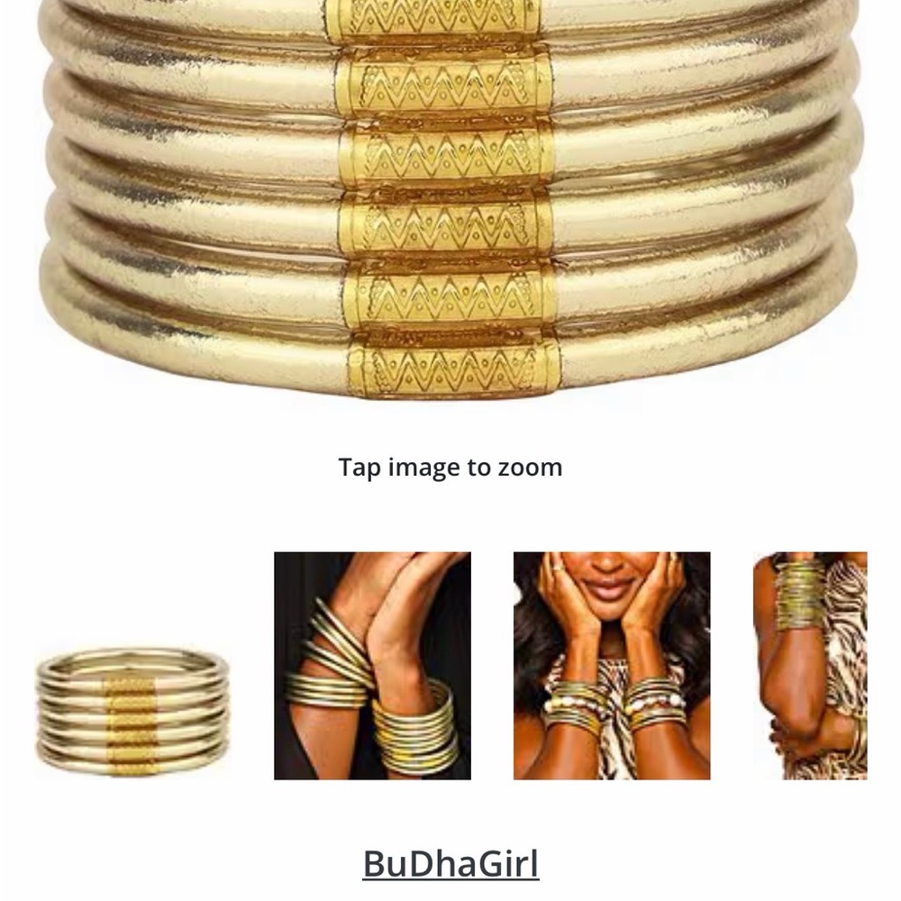 Gold Coil Bangle Bracelet